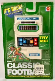 Mattel Classic Football Electronic Game (2000 Vintage Rerelease) -SEALED! WORKS!