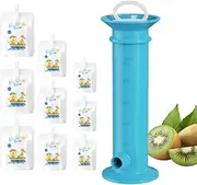 Baby Food Pouch Maker - Homemade Weaning Food Filler with 15 Leak Proof Pouches | Squeezer and Dispenser Station for Infant Meals, Purees, | Portable Food Storage Kit for Easy Feeding, a, 説明