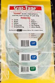 VALUE TIME! 2 x 1/4" & 1 x 1/2" x 27yds Each Scor-Pal Tape ~ FREE SHIPPING!!!