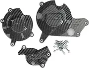 Guard Crash Bar Fit for Suzuki DL650 V-Strom 2017-2024 Secondary Engine Cover Protection Fall Prevention Kit Engine Guard(Carbon-Look)