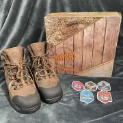 HOSS Men's 6” Ridge Composite Toe Waterproof Work Boot Brown Full Grain Leather