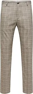 [SELECTED HOMME BLACK] de Los hombre's Slhslim-mylologan BRWN Check TRS B Noos Pants, Brownie/Checks:Check