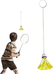 Badminton Training Set, Badminton Bounce Trainer Set Elastic Badminton Training Set with Luminous Balls, Portable Training Aid for Rebound Exercises from s