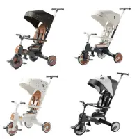 在飛比找momo購物網優惠-【Playkids】多功能成長型兒童三輪車(兒童三輪車 學步