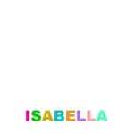 ISABELLA: A 6X9 LINED JOURNAL (CUSTOMIZED COVER WITH ISABELLA IN COLORFUL LETTERS ON WHITE COVER)