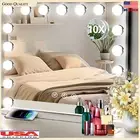 80 x 60cm Large Hollywood Light Up Mirror Vanity MakeUp Mirror with 17 LED Bulbs