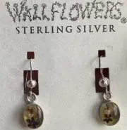 STERLING SILVER WALLFLOWERS DROP EARRINGS ~FLOWERS 1993 WILLIAM GEIGER - NEW
