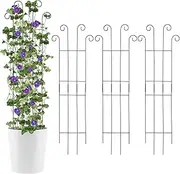 Mesh Garden Trellis for Climbing Plants - Trellis for Climbing Plants Outdoor | Metal Iron Decorative Stand Rust-Proof Support for Vegetable Cucumber Bean Gardening Backyard