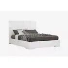 Contemporary White Queen Platform Bed