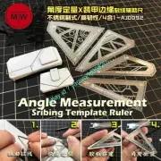 ALEXEN AJ0092 Angle Measurement Scribing Template Ruler Model BuildingTools 4in1