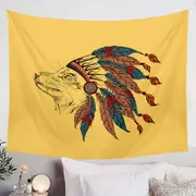 Native American Chief Fox Tapestry