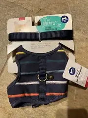 Whisker City Cat Vest Harness Leash Kitten Size NEW Navy Stripe