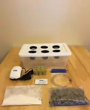 COMPLETE (6) Site Hydroponic Grow System Kit - 1 Gallon Bubble DWC - Best Value