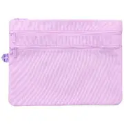 Studymate Triple Zip Large Pencil Case Lilac