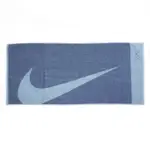 【NIKE 耐吉】JACQUARD 毛巾 運動 登山 居家 80X35CM LOGO 藍(AC2383-480)