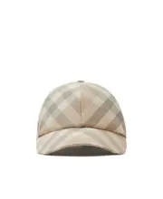 Burberry Checked Curved-Peak Baseball Hat S,L,M Nude