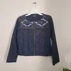 Desigual Women's Blue Embroidered Sequin Denim Chipre Jacket Size 8 | $239.95