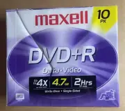 Maxell DVD+RW 4x 4.7GB 2hrs 10/Pack Data-Video
