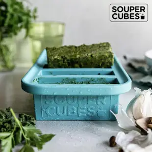 【Souper Cubes】多功能食品級矽膠保鮮盒-二色可選6格-125ML/格(副食品分裝盒/製冰盒/嬰兒副食品)