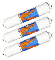 3 pk - Omnipure K2505-JJ Sediment 5 Mic Straight Filter 10"x 2" for 1/4"QC