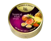Cavendish and Harvey Strawberry Tropical Fruit Drops Candy Tin 200g x 10 Units