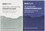 Ecostore Solid Hair Care Bundle - Normal Hydrating Shampoo Bar 100g|Nourshing Conditioner 80g,Hydrate,Add Shine and Moisture,Uplifting Plum & Violet for luxuriously scented locks,Plastic Free,2