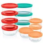 Pyrex Glass Storage Meal Prep Containers 22 Piece Set BPA lids Oven Safe