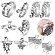 RechicGu 12pcs Adjustable Knitting Ring Loops & Crochet Accessories Yarn Guid...