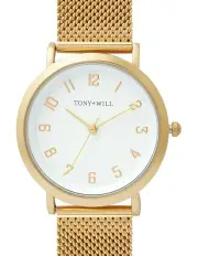 [TONY+WILL] Small Astral Mesh Watch in Gold