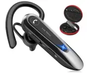 Bluetooth Earpiece Wireless CVC8.0 Headset for Cell Phone Dual Mic 1 Pack