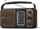 AM FM Portable Shortwave Radio Bluetooth,Plug in Wall or Battery Powered New