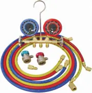 ATD Tools 3694 Dual Brass Deluxe A/C Manifold Gauge Set