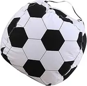 WHAMVOX Soccer Ball Boys and Girls Bean Bag Storage Organizer Plush Toy Storage Net Soft Stuffed Animal Chair Cover Couch Enclosure Couch Cover