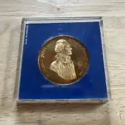 **Thomas Jefferson Monticello Solid Bronze Coin encased. NEW