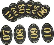 Gadpiparty 10 Pcs Self Adhesive Plastic Number Stickers for Lockers Rooms Mailboxes Durable Cabinet Number Decals for Home Office Restaurant Use Easy Application Firm Adhesion