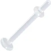 [BodyJewelryOnline] 14G Clear Tongue Ring Retainer Body Jewelry Piercing with Clear O Ring 14 Gauge 5/8" Nemesis Body Jewelryâ„¢