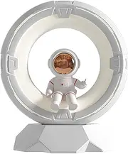 [YFBXIZHOU] Astronaut Night Light 3 Colors LED Bedside Table Lamp New Space USB Rechargeable Dimmable Creative Desktop Ornaments Touch Control Lamp for Kids Adults Bedroom Living Room (White)