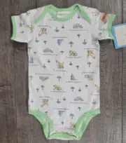 Baby Boy New Carter's Vintage 0-3 Month Green Trim John Lennon Bodysuit