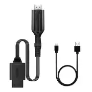 Black USB Cable For HDTV Monitor Display Wii To HDMI Adapter HD 720P/1080P