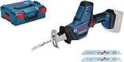 [Bosch Professional] 18V System GSA 18 V-LI C cordless reciprocating saw (compact version, 3 x reciprocating saw blades, excluding rechargable batteries and charger, in L-BOXX)