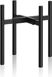 Duscdesp Adjustable Plant Stand, Flower Stand for Indoors, Sturdy Metal Flower Stand, Plant Stand, Black, Plant Holder Rack for Home, Indoor and Outdoor Use (Adjustable Width 22-30 cm)