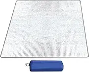 Camping Mat Foam Foil Blanket for Camping, Aluminum Foil Foam Pad Insulating Foil Mat, Double-Sided Waterproof Sleeping Tent Pad Thermal Aluminum Camping Mat for Reflecting Heat, 76.7 x 70.8 inch