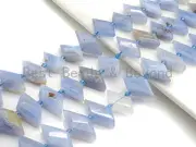 High Quality Natural Blue Chalcedony Horse Eye Shape Beads, Natural Chalcedony