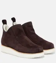 [Gabriela Hearst] Gabriela Hearst Harry shearling-lined suede ankle boots AU 8 brown