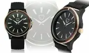 NEW Picard & Cie 9850-BLK Men's Revolution Rose Gold Accent Black Dial Watch