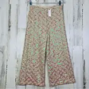 NEW! Anthropologie Wide Leg Pants Womens 0 All Over Sequin Show Stopper