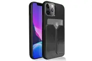 ZUSLAB iPhone 12 Pro Max 6.7" Fashion Back Leather Case Card Holder Slot Protective Cover for Apple - Elastic Band