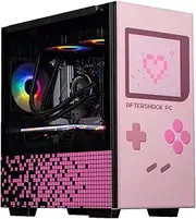 Aftershock Pink Heart Gaming Desktop PC | AMD Ryzen 5 7500F | Gigabyte RTX 4060 | 32GB Kingston RAM DDR5 | Gigabyte B650M Gaming Wi-Fi
