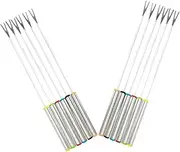 Ipetboom 12pcs Fondue Forks: 9.43 Inch Long Fruit Picks - Versatile Skewer Utensils for Hot Pot Cheese and Chocolate - Ideal for Home Cooking and Grilling