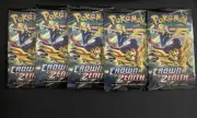 Pokemon TCG Sword and Shield Crown Zenith FIVE (5) Booster Packs - New/Sealed